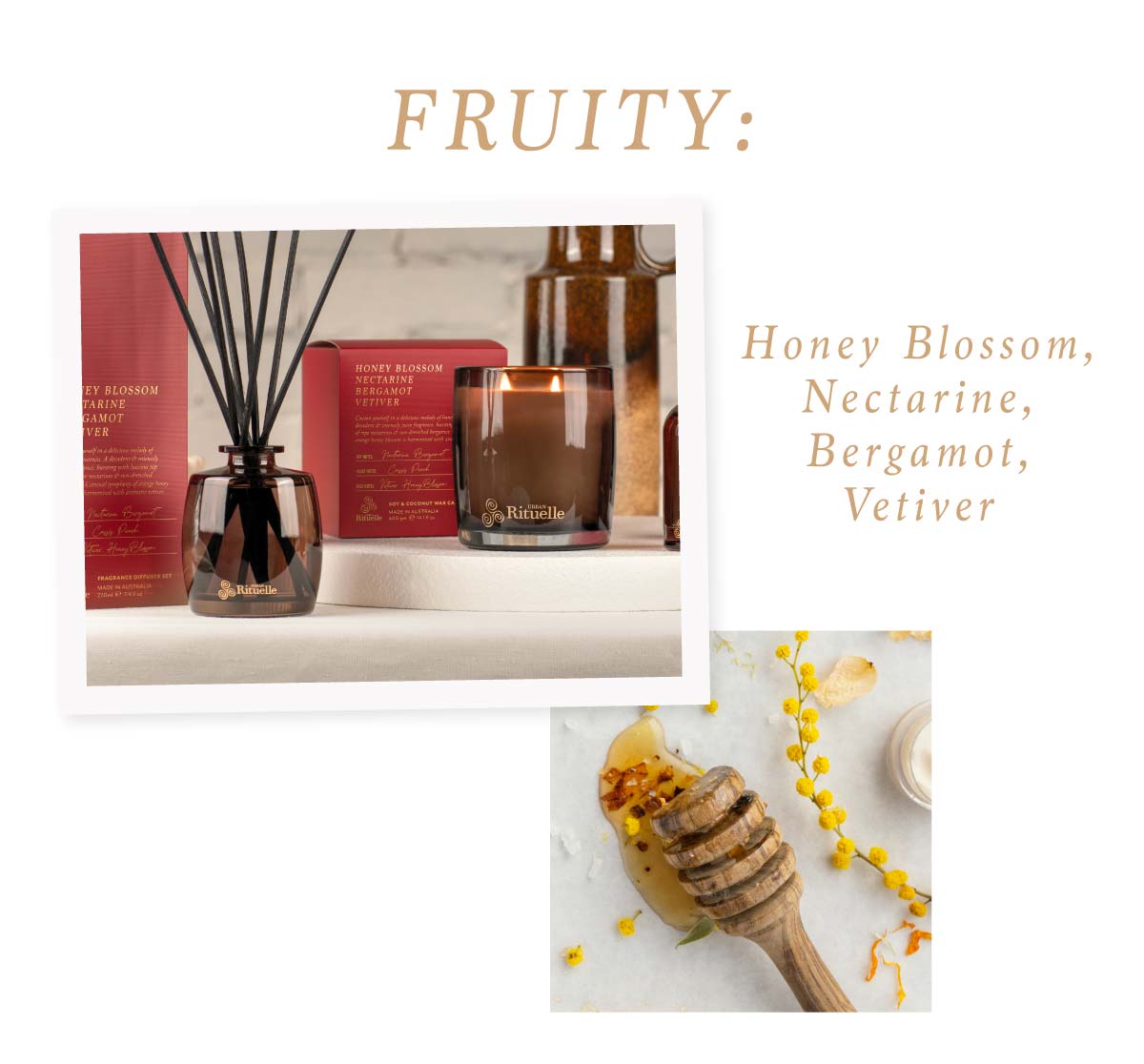 Aptheca. Fruity: Honey Blossom, Nectarine, Bergamot, Vetiver